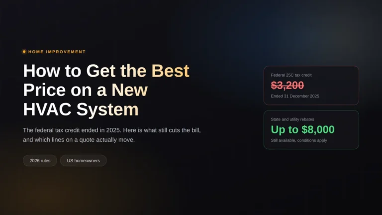 How to get the best price on a new HVAC system in 2026, with the federal 25C tax credit ended and state and utility rebates up to $8,000 remaining